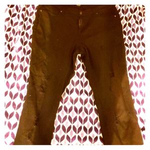 Black Ashley Stewart  Distressed Jeans